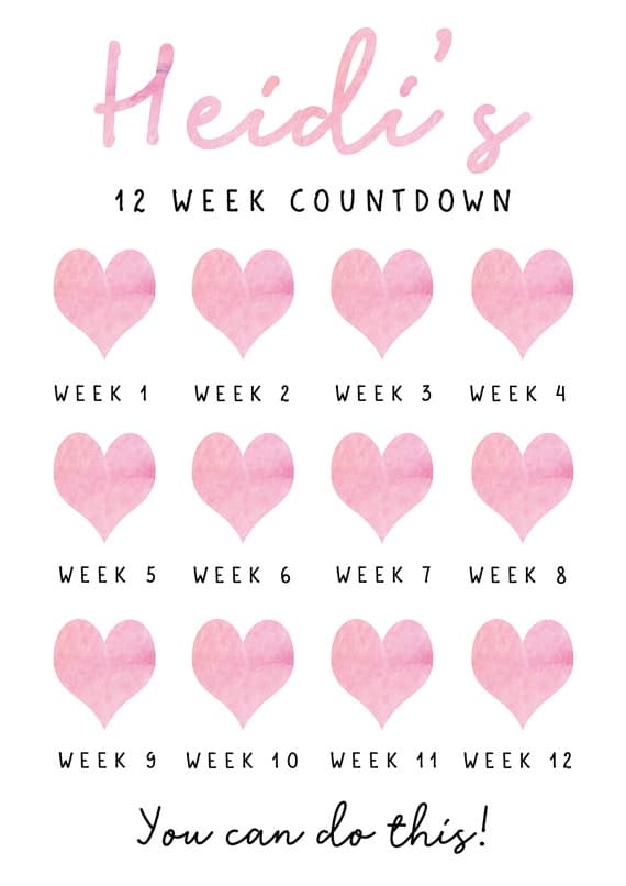 12 Week Weight Loss Chart