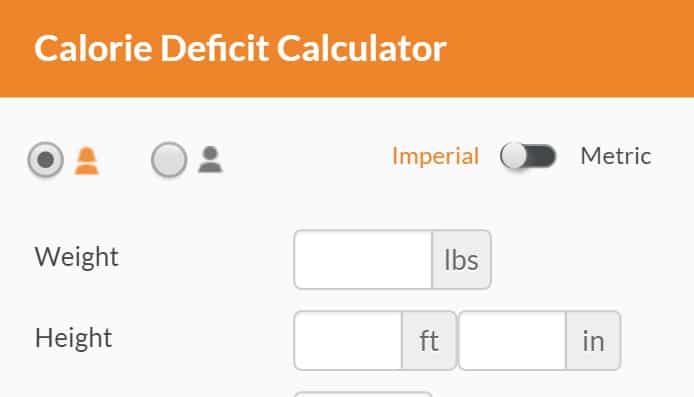 20 Calorie Deficit Calculator