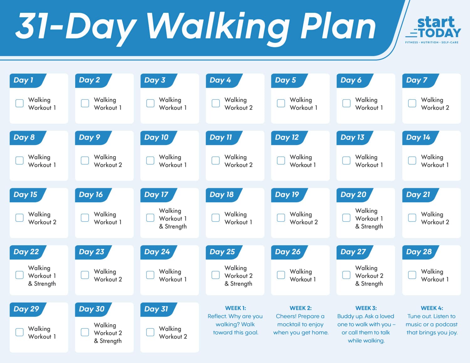 28 Day Walking Plan For Weight Loss