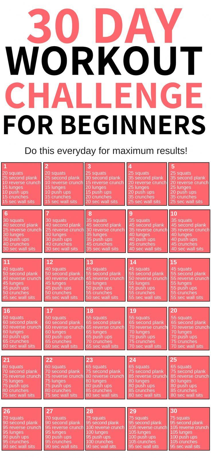30 Day Fitness Challenge To Lose Weight