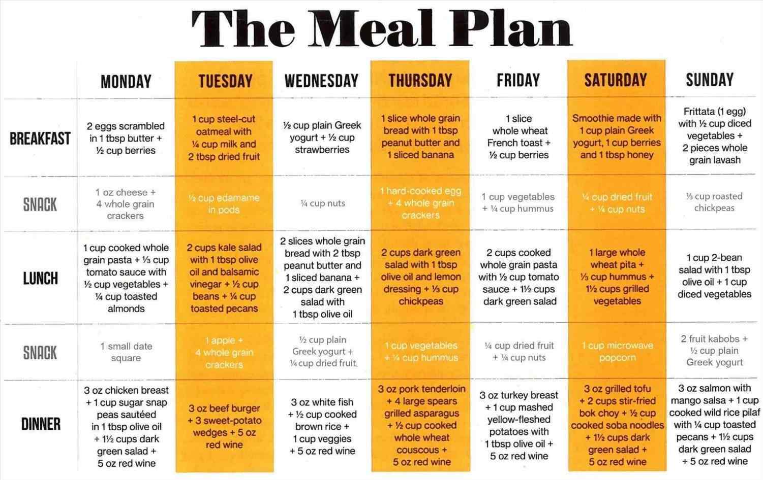 30 Day Meal Plan For Weight Loss Female