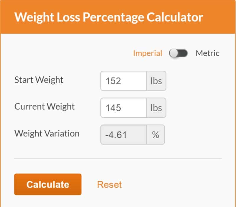 5 Of Weight Loss Calculator