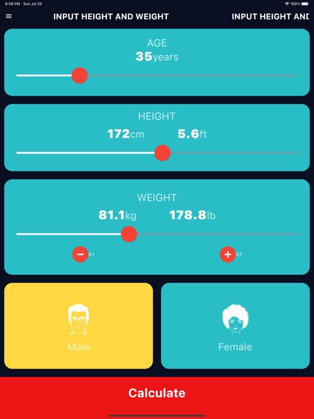 App To Calculate Weight